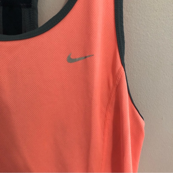 Nike Dri-Fit Orange & Gray Racerback Work Out Tank, Size Small - Picture 3 of 11